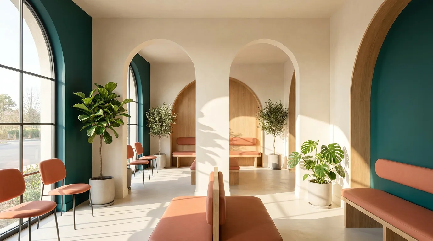 The reception desk at a Ora studio