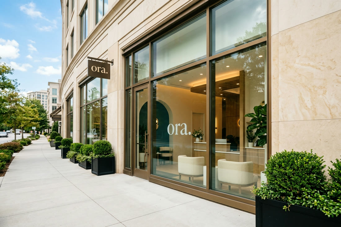 Exterior of the Ora dental studio in Buckhead, Atlanta