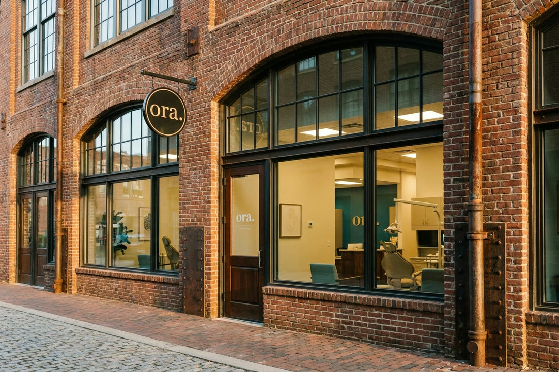 Exterior of the Ora dental studio at Ponce City Market, Atlanta